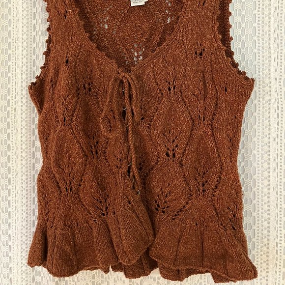 Vintage Peruvian Connection Vest 100%P ima Cotton - Picture 2 of 3